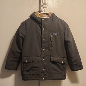 Patagonia Kids Hooded Puffer Jacket - Dark Gray